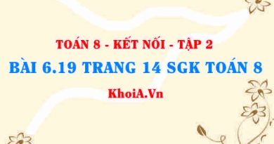 Bài 6.19 trang 14 Toán 8 Kết nối tri thức Tập 2